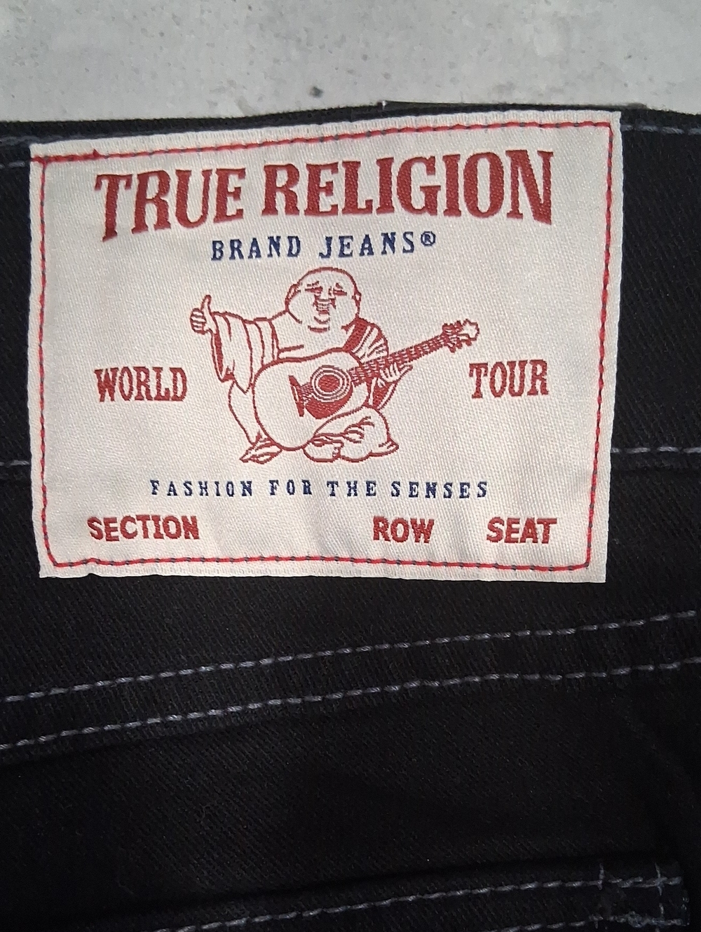 True Religion Ricky Relaxed Straight Jeans Size-36x30 Black NWT - Picture 3 of 7